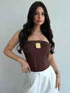 LAURA - Choco Strapless One Piece