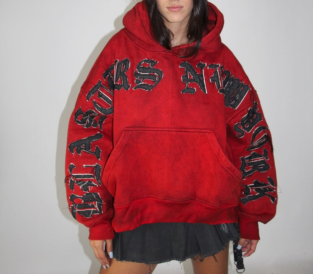 ATLAS VINTAGE DENIM  PATCH WORK HOODIE