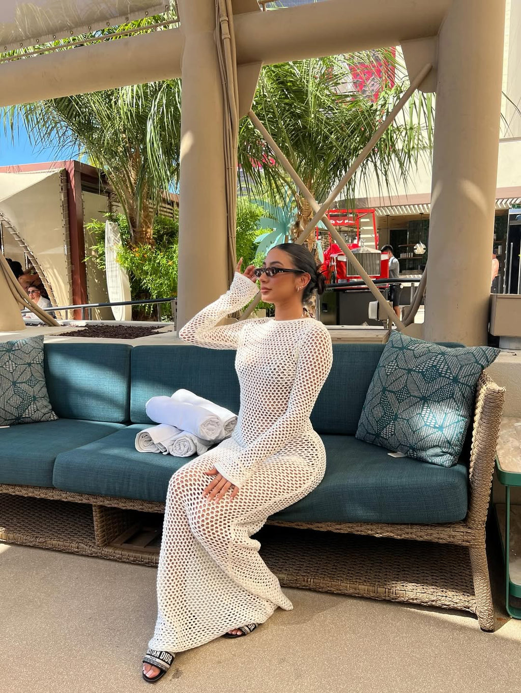 SAWICKA - Knitted Crochet COVER-UP DRESS