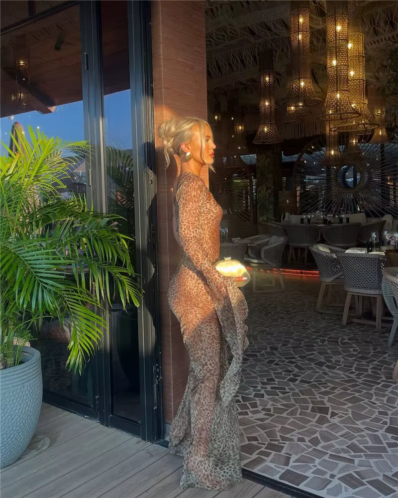 JULISSA – ONE SHOULDER LEOPARD DRESS