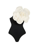 BANXEAU - Floral Neckline One Piece