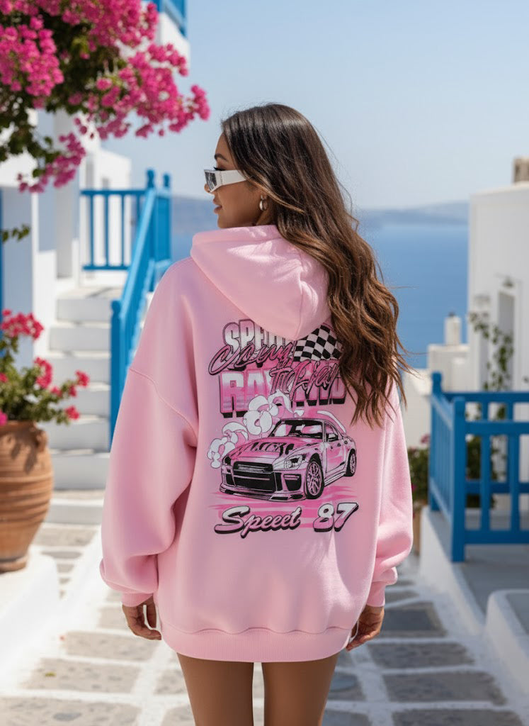 AVALYNN SPEED 97 RACING-THEMED DRAWSTRING HOODIE